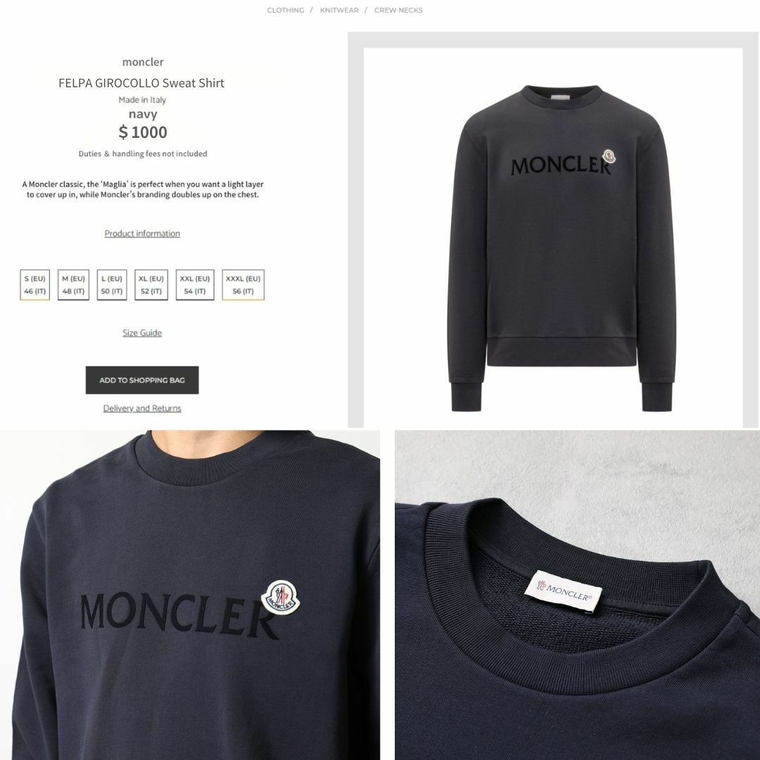 MONCLER - ☆新品未使用タグ付き☆MONCLER レタリングロゴ MONCLER - ☆新品未使用タグ付き☆MONCLER レタリングロゴ