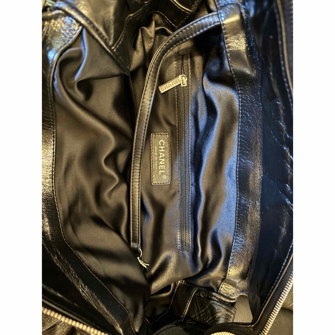 CHANEL - CHANEL チェーンショルダーバッグ レザー ブラック CHANEL - CHANEL チェーンショルダーバッグ レザー ブラック