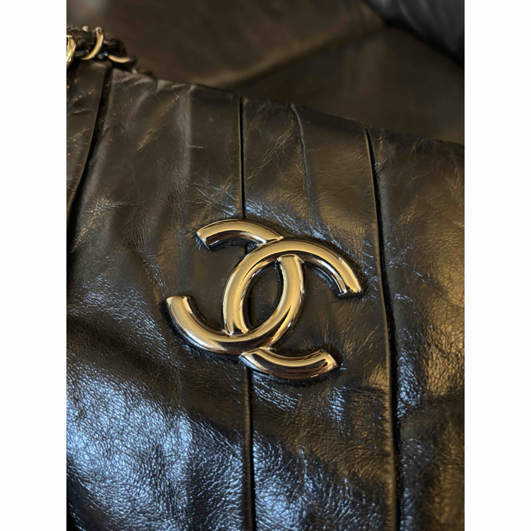 CHANEL - CHANEL チェーンショルダーバッグ レザー ブラック CHANEL - CHANEL チェーンショルダーバッグ レザー ブラック