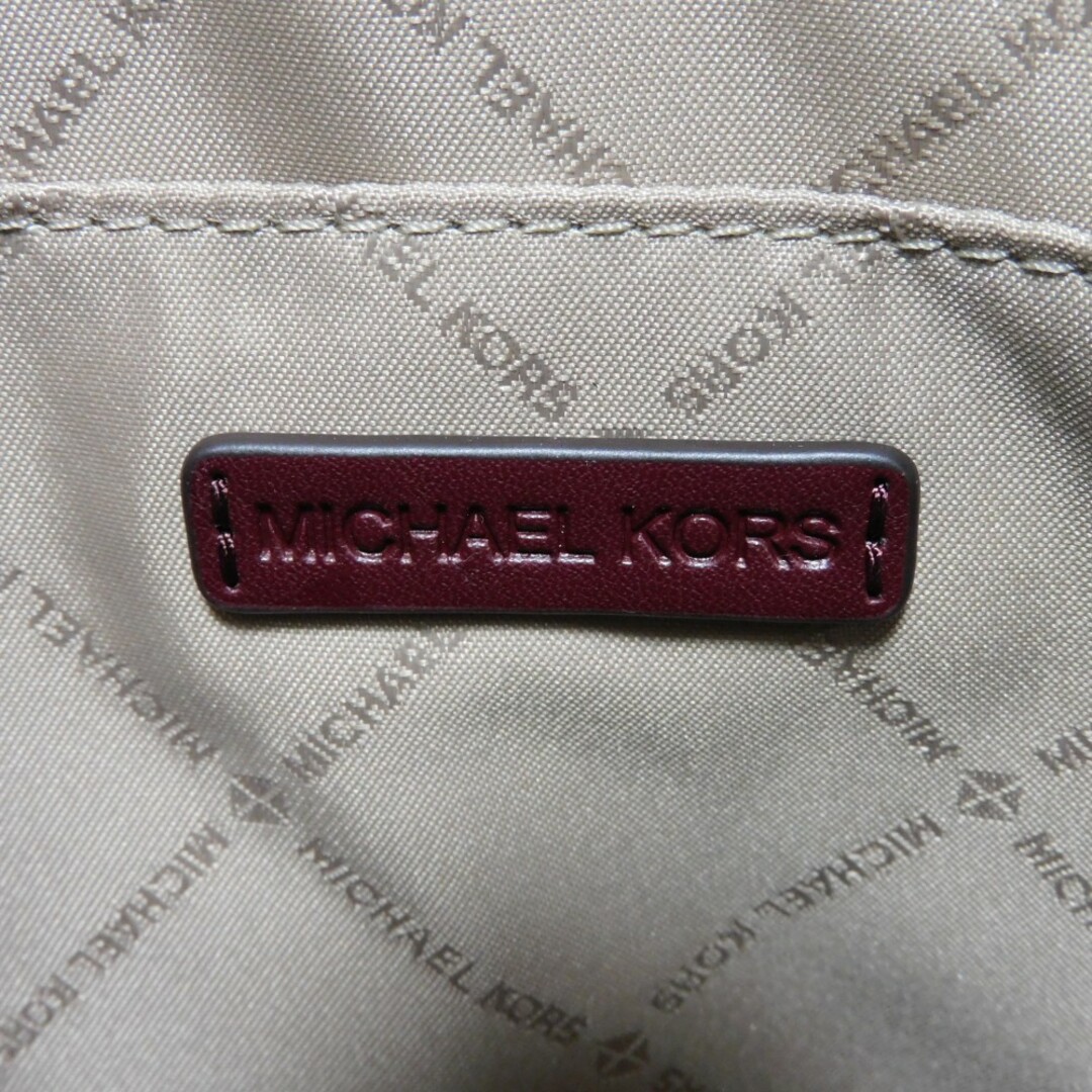 MICHAEL KORS(マイケルコース)のMichael Kors マイケルコース ジェット セット アイテム アニマル クロスボディ 未使用 ロゴ メタル ハラコ オックスブラッド ショルダーバッグ 35F4GTTC9H レディースのバッグ(ショルダーバッグ)の商品写真