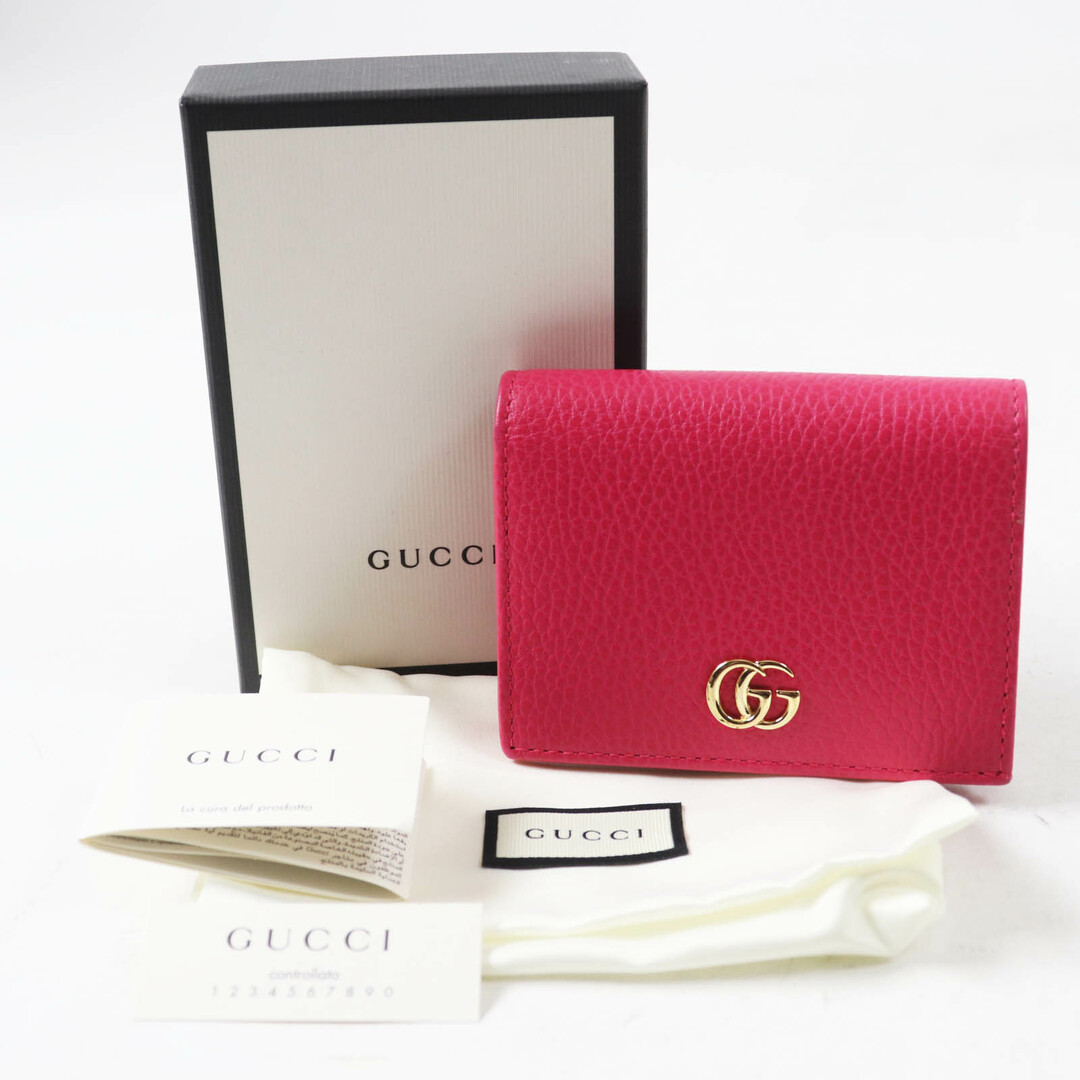 GUCCI - 極美品◎GUCCI グッチ 456126 GGマーモント レザー ミニ GUCCI - 極美品◎GUCCI グッチ 456126 GGマーモント レザー ミニ