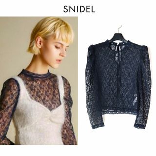 SNIDEL - snidel シアーブラウスレイヤードニットプルオーバー SNIDEL - snidel シアーブラウスレイヤードニットプルオーバー