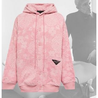 PRADA - prada 花柄パーカー ピンクの通販 by ria's shop PRADA - prada 花柄パーカー ピンクの通販 by ria's shop