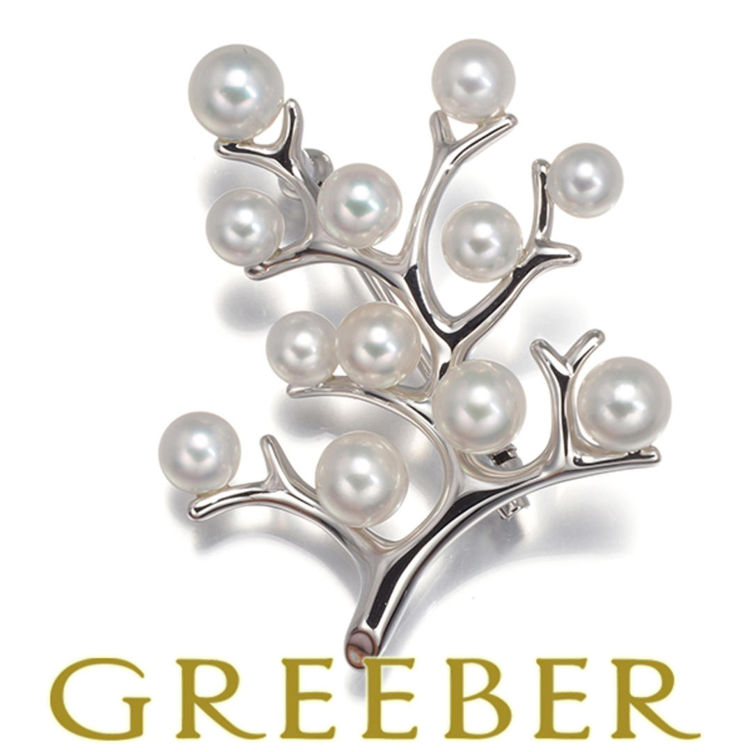 MIKIMOTO - ミキモト ブローチ パール 真珠 4.0-5.3mm 幸福の木 MIKIMOTO - ミキモト ブローチ パール 真珠 4.0-5.3mm 幸福の木