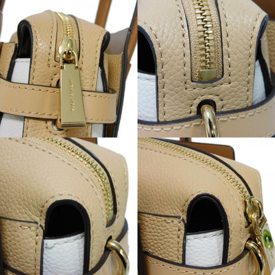 MICHAEL KORS(マイケルコース)のMichael Kors マイケルコース ベルティッド サッチェル スモール トップジップ ブラウン ホワイト 2WAY ショルダーバッグ ロゴ メタル トリコロール ハンドバッグ 30S9GM9SIT レディースのバッグ(ハンドバッグ)の商品写真