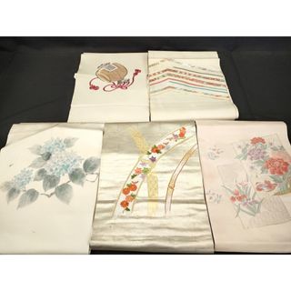 平和屋本店□名古屋帯 まとめて5点 鴛鴦 松竹梅 花柄 作家物 平和屋本店□名古屋帯 まとめて5点 鴛鴦 松竹梅 花柄 作家物