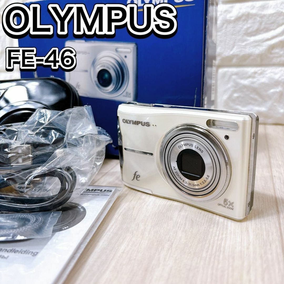 OLYMPUS - OLYMPUS コンパクトデジタルカメラ FE-46 ホワイト OLYMPUS - OLYMPUS コンパクトデジタルカメラ FE-46 ホワイト