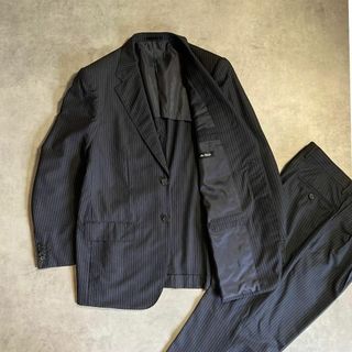 VINTAGE - イタリア製生地 スーツ セットアップ AB7 黒 VINTAGE - イタリア製生地 スーツ セットアップ AB7 黒