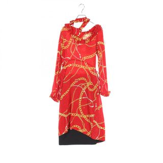BALENCIAGA - BALENCIAGA ワンピース 34(XXS位) 赤x黒等 BALENCIAGA - BALENCIAGA ワンピース 34(XXS位) 赤x黒等