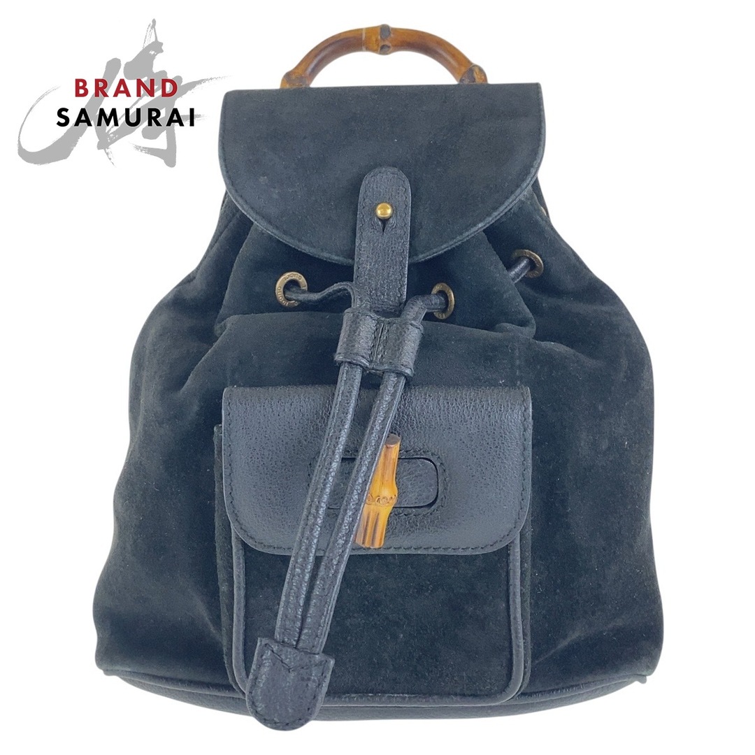 GUCCI - GUCCI グッチ ヴィンテージ バンブー ブラック 黒 GUCCI - GUCCI グッチ ヴィンテージ バンブー ブラック 黒