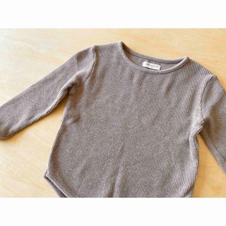 ザラキッズ(ZARA KIDS)のmonmimi サーマルトップス　ワッフルTシャツ　韓国子供服　S(Tシャツ/カットソー)