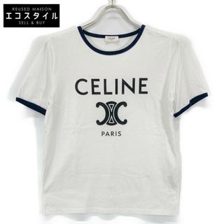 CELINE - セリーヌ ホワイト×ネイビー 2X872671Q トリオンフ T CELINE - セリーヌ ホワイト×ネイビー 2X872671Q トリオンフ T