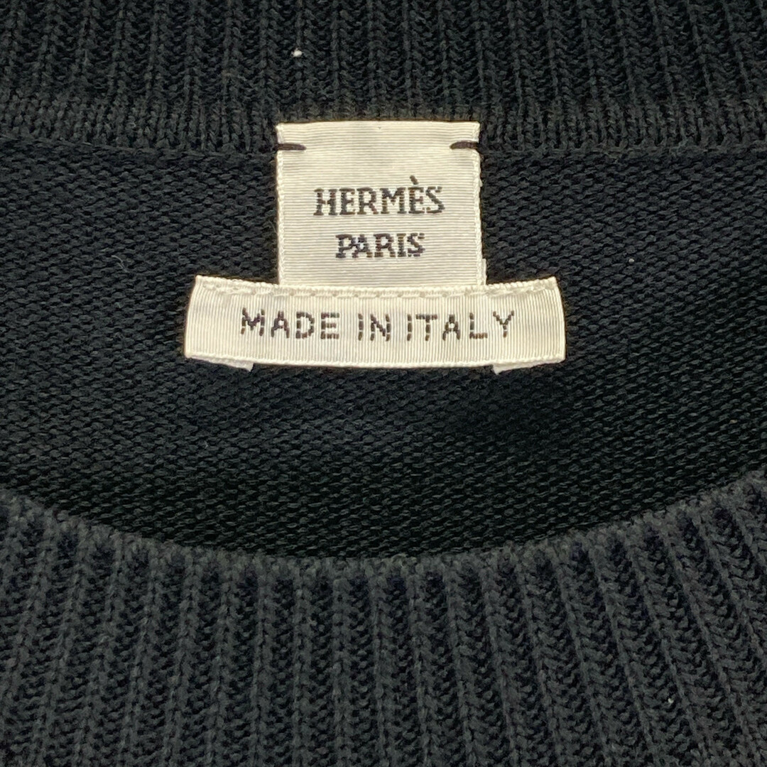 HERMES - エルメス ブラック チャーム付き ウール ハーフスリーブニット 40の通販 by HERMES - エルメス ブラック チャーム付き ウール ハーフスリーブニット 40の通販 by