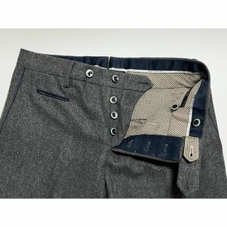 ピーティーゼロウーノ(PT01)のPT01 グレー ウール フランネル スラックス パンツ 446 bespoke(スラックス)
