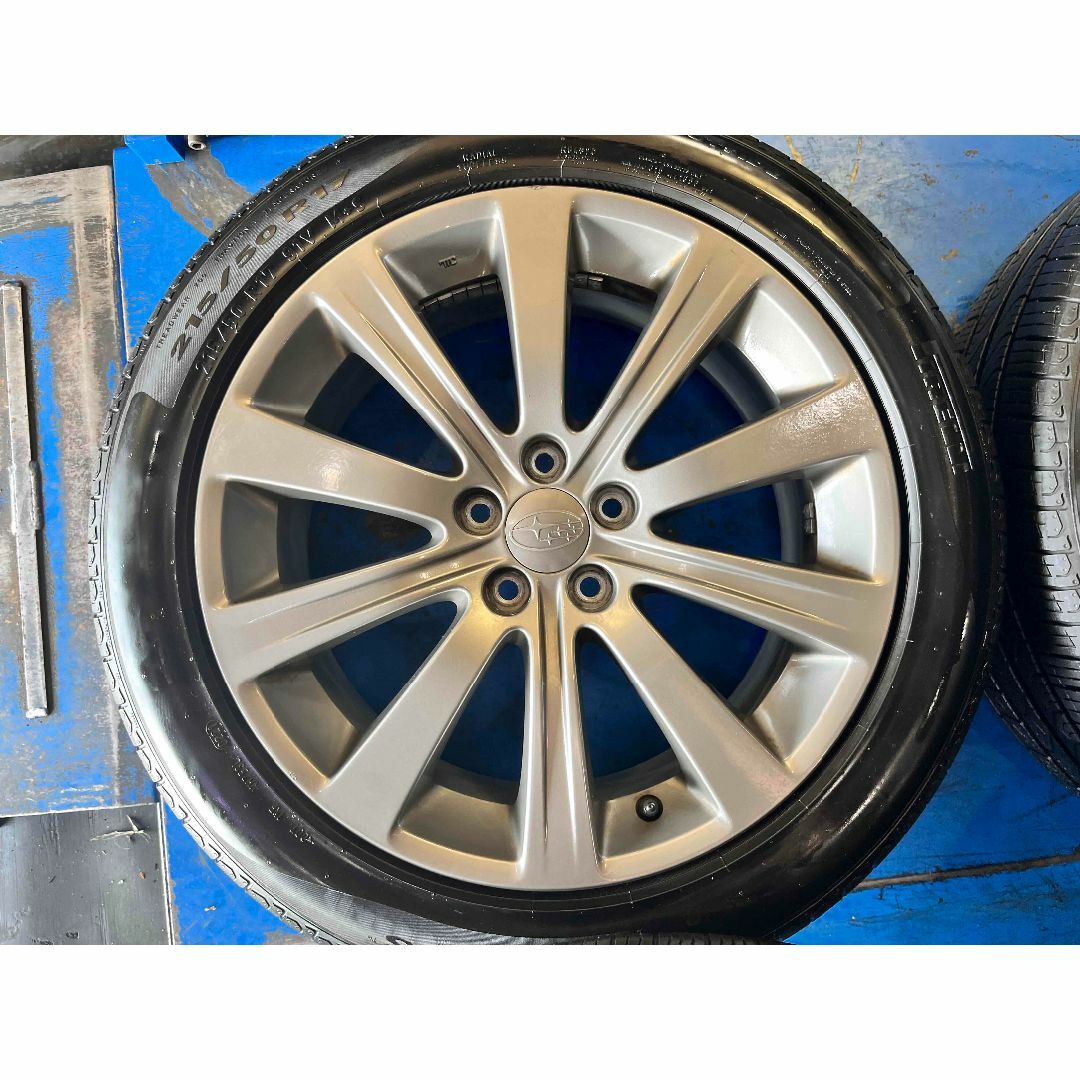 エクシーガ レガシィ スバル純正 215/50R17 4本ホイールセットの エクシーガ レガシィ スバル純正 215/50R17 4本ホイールセットの