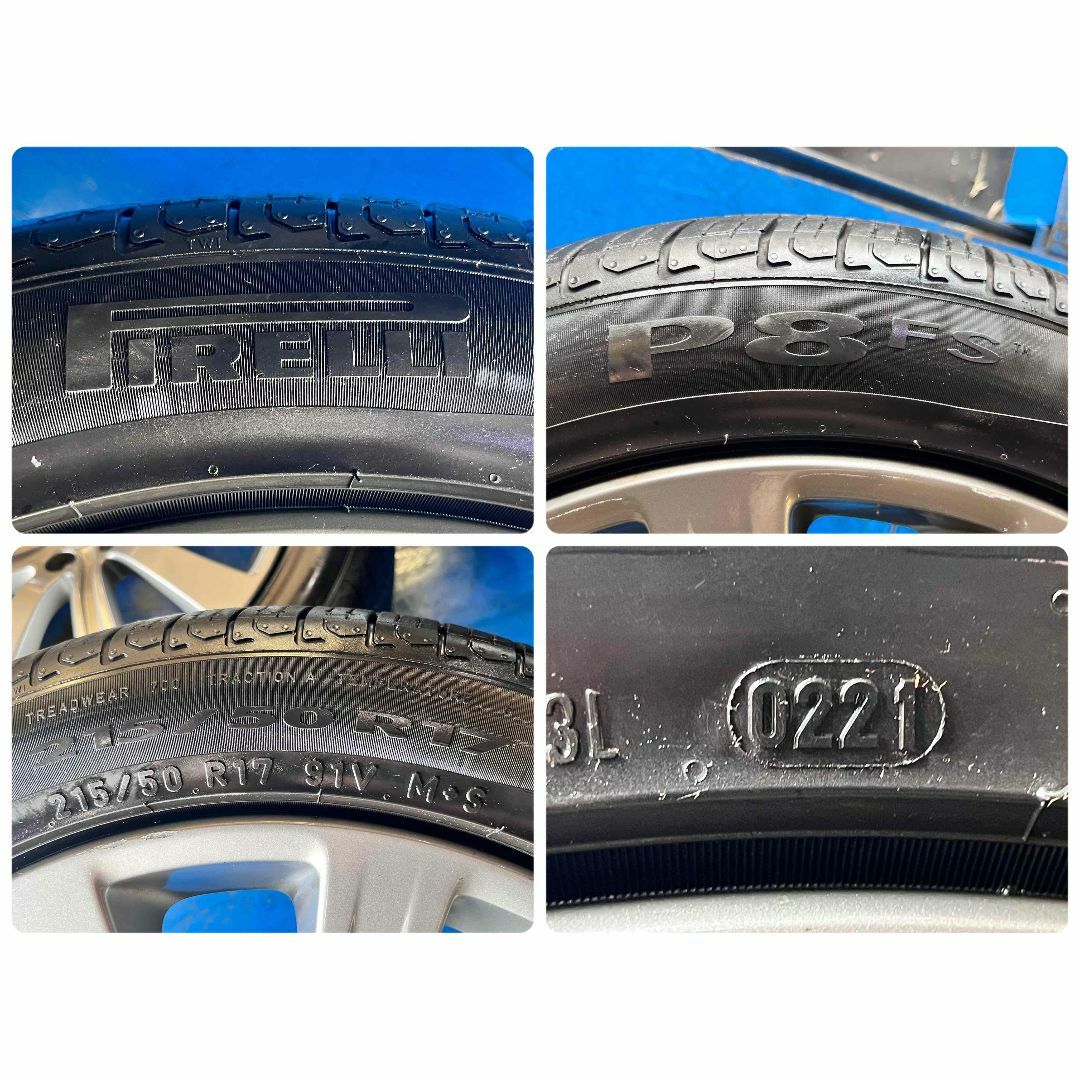 エクシーガ レガシィ スバル純正 215/50R17 4本ホイールセットの エクシーガ レガシィ スバル純正 215/50R17 4本ホイールセットの