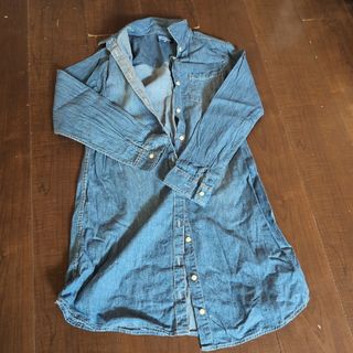⚫️150サイズ　デニムシャツワンピース(ワンピース)