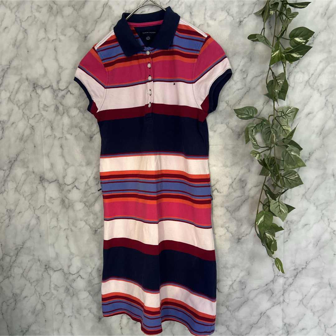 TOMMY HILFIGER - トミーヒルフィガー 膝丈ワンピース 襟付き TOMMY HILFIGER - トミーヒルフィガー 膝丈ワンピース 襟付き