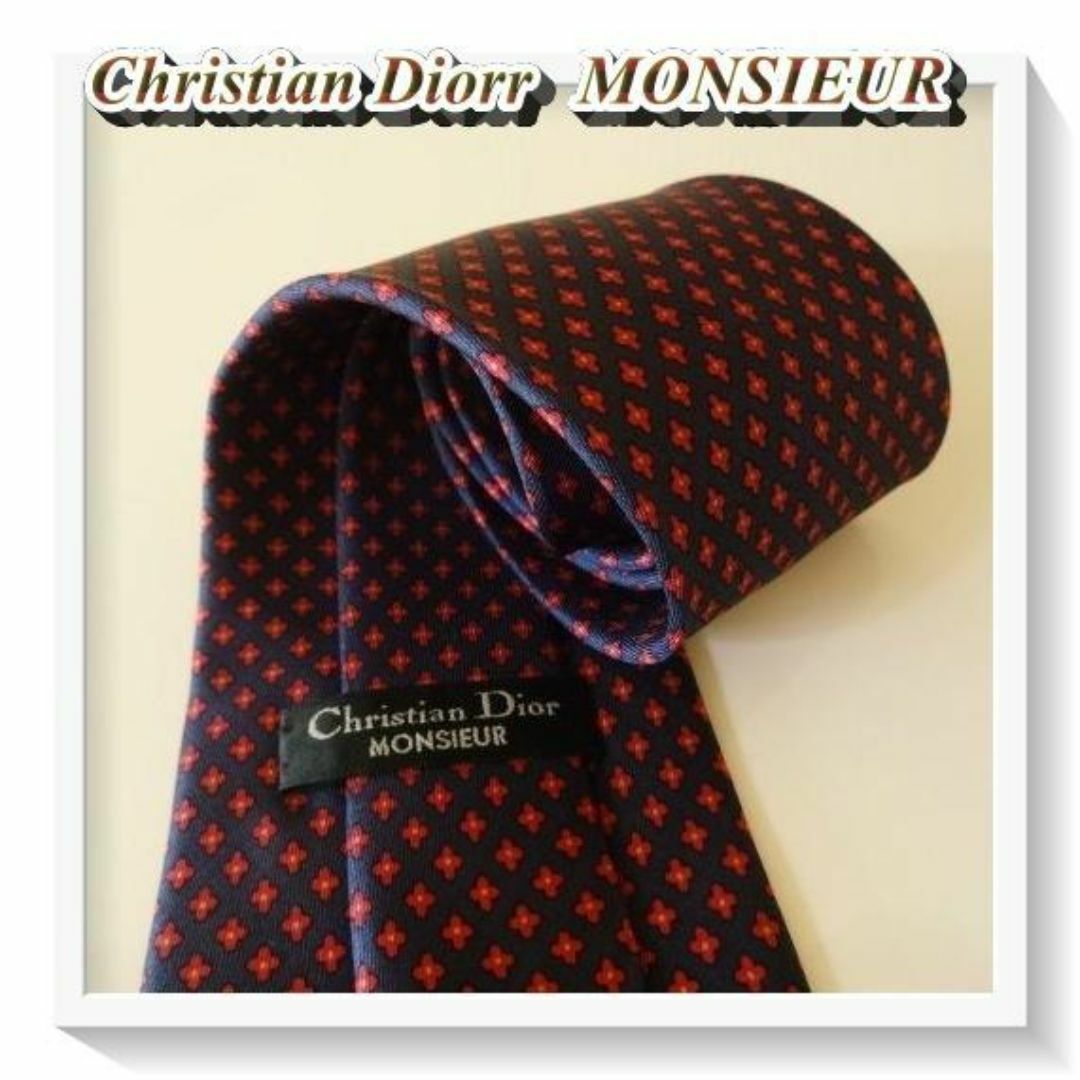 Christian Dior - Christian Dior MONSIEURシルク 花小紋 レトロ Christian Dior - Christian Dior MONSIEURシルク 花小紋 レトロ