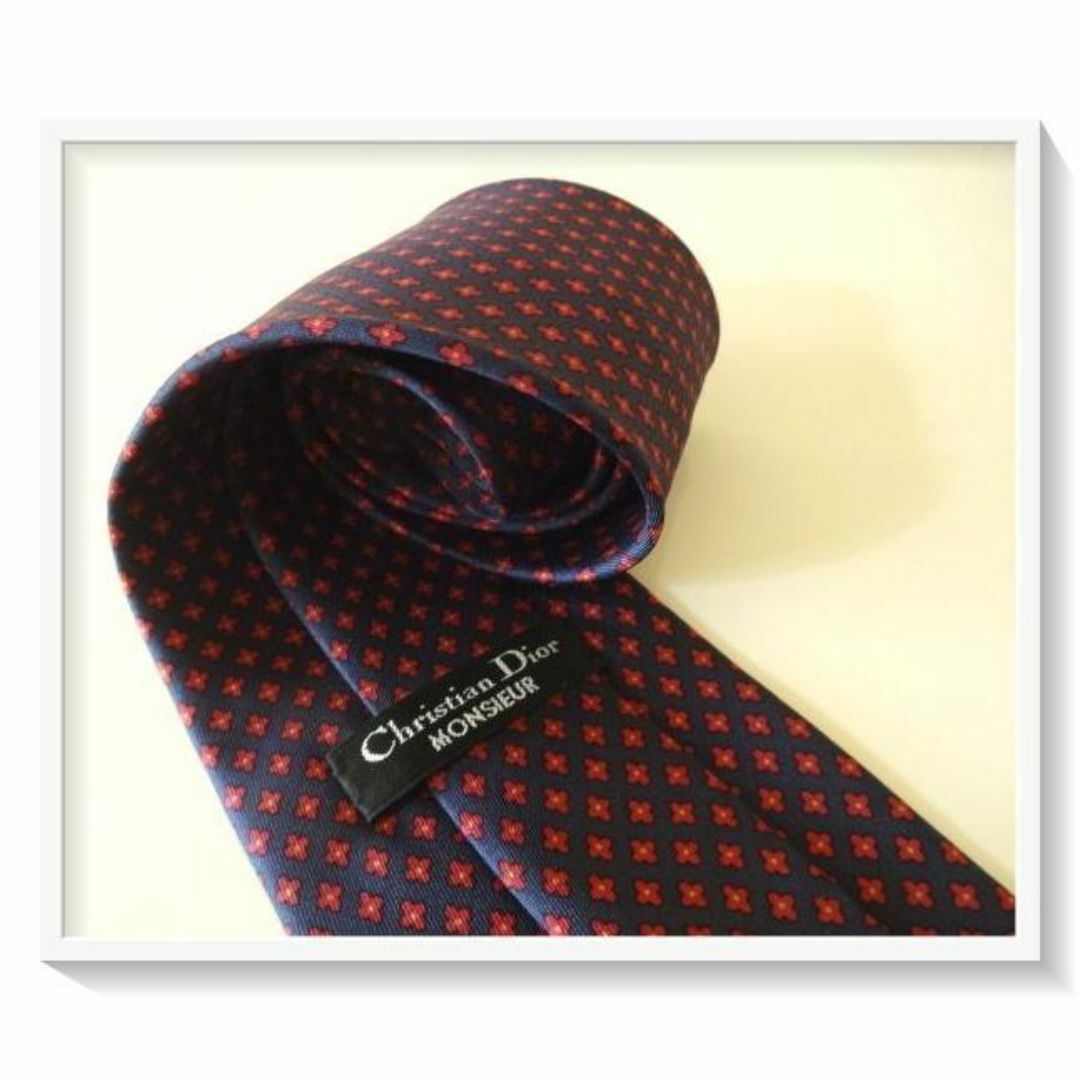 Christian Dior - Christian Dior MONSIEURシルク 花小紋 レトロ Christian Dior - Christian Dior MONSIEURシルク 花小紋 レトロ