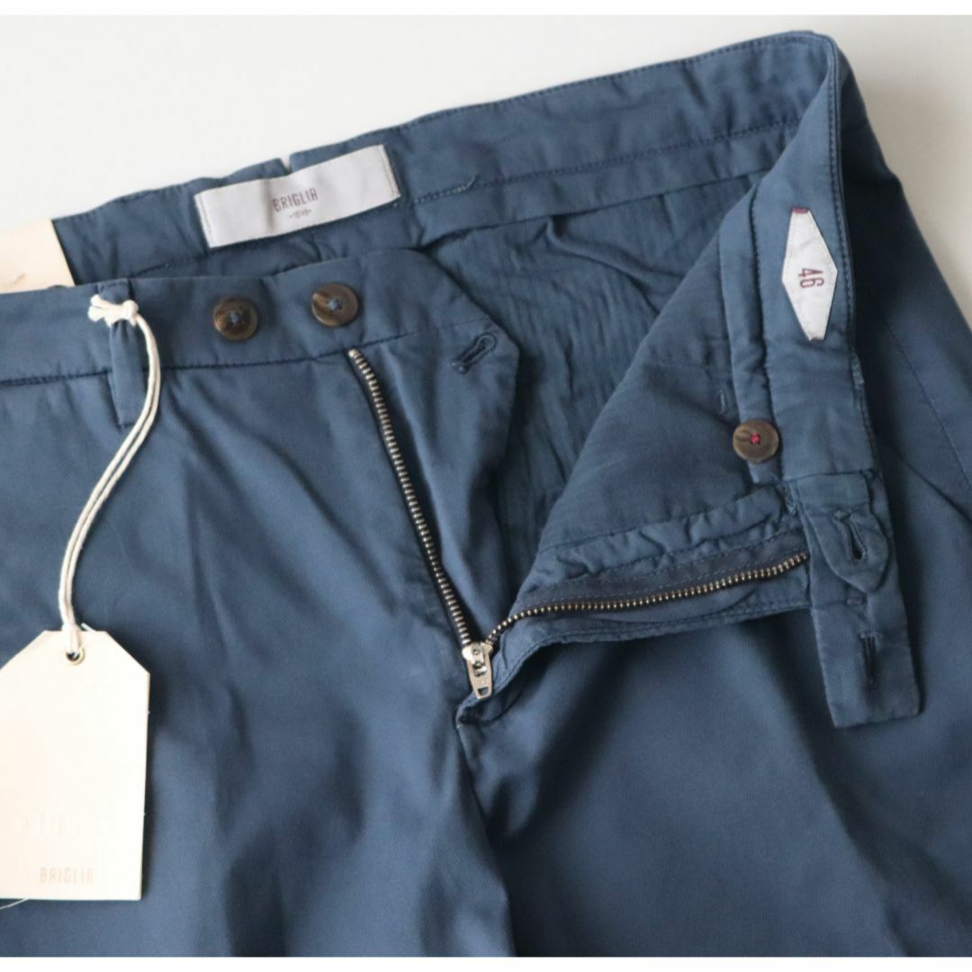 新品【ブリリア 1949】ストレッッチSLIM ノープリーツパンツ46 新品【ブリリア 1949】ストレッッチSLIM ノープリーツパンツ46