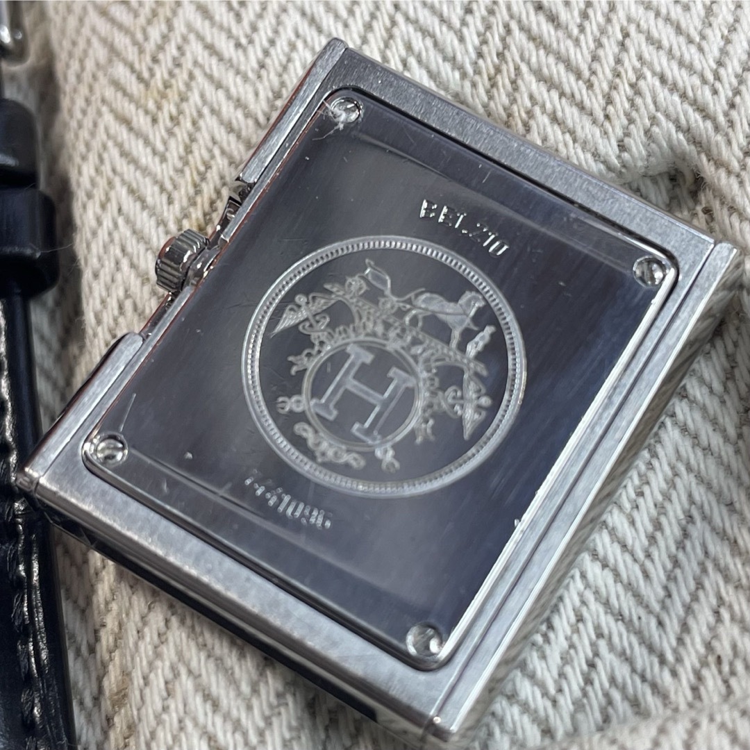 HERMES - 【正規品 可動】エルメス 腕時計 Hウォッチ スクエア HERMES - 【正規品 可動】エルメス 腕時計 Hウォッチ スクエア