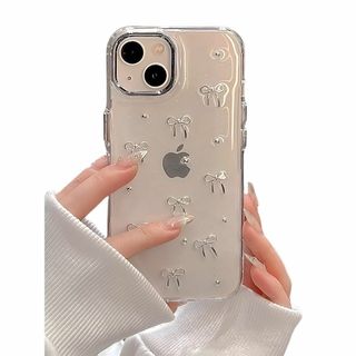 saymi's シルバー ミニリボン おしゃれ 韓国 iPhone16 ケース (その他)