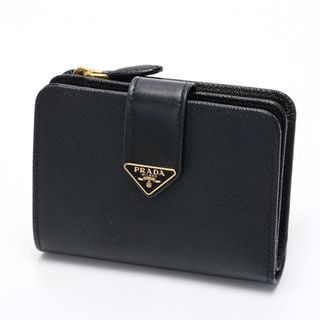PRADA - プラダ PRADA 財布 二つ折り 三角ロゴ サフィアーノ PRADA - プラダ PRADA 財布 二つ折り 三角ロゴ サフィアーノ