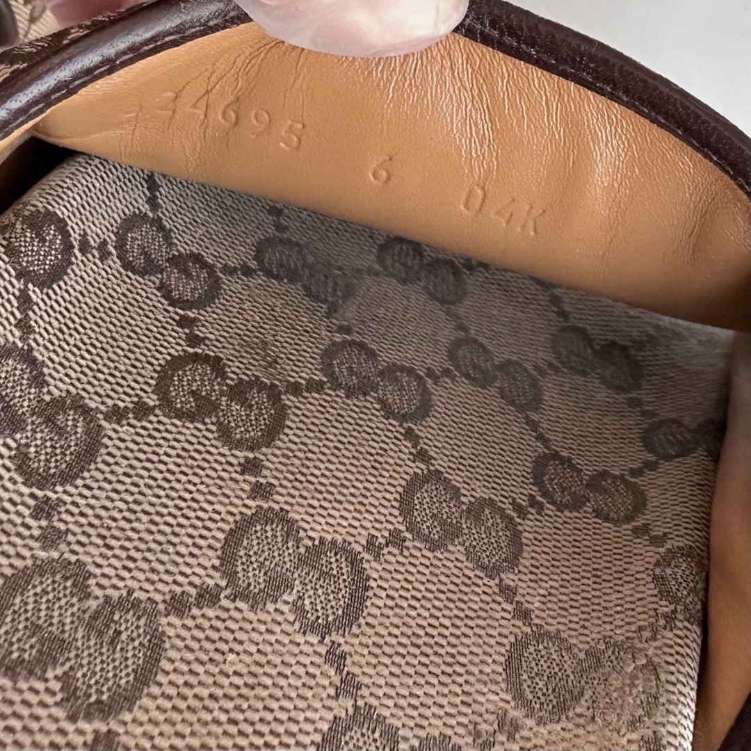 GUCCI - GUCCI グッチ 厚底 サンダル エボニー GG柄 キャンバス GUCCI - GUCCI グッチ 厚底 サンダル エボニー GG柄 キャンバス