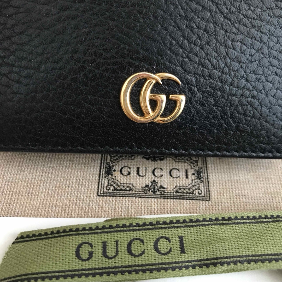 GUCCI - 美品 GUCCI グッチ GGマーモント 二つ折り財布 ミニ財布 GUCCI - 美品 GUCCI グッチ GGマーモント 二つ折り財布 ミニ財布