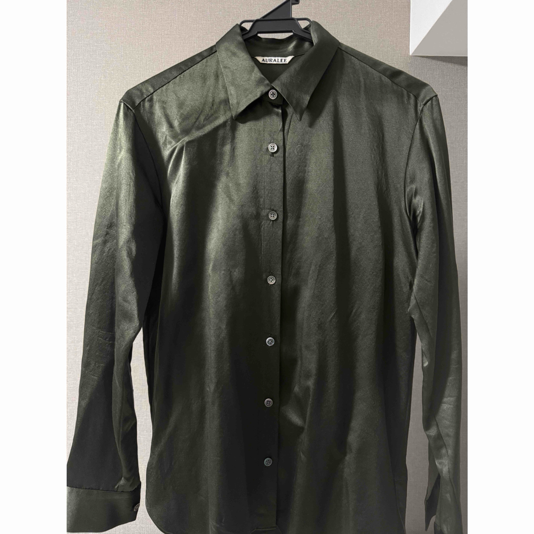 AURALEE - 【美品】auraleeオーラリーウール シルク シャツ 0の AURALEE - 【美品】auraleeオーラリーウール シルク シャツ 0の