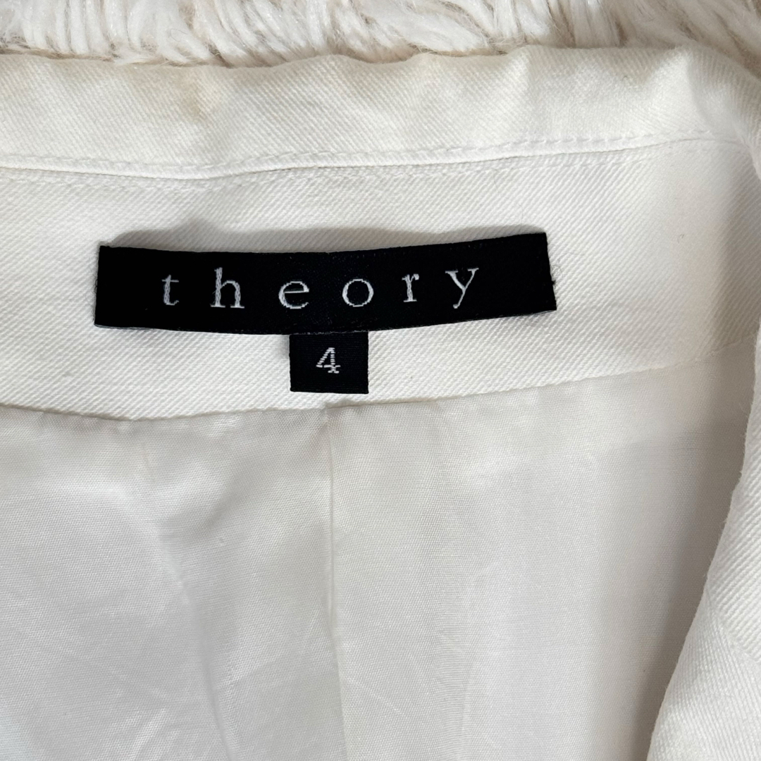 Theory - セオリー theory テーラードジャケット ストレッチ 白 Theory - セオリー theory テーラードジャケット ストレッチ 白