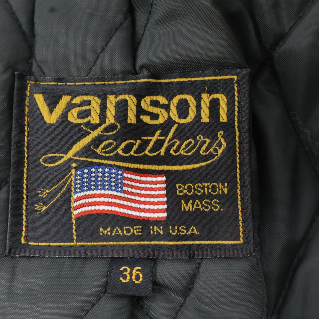 VANSON - バンソン ブラック レザー 9D シングルライダース VANSON - バンソン ブラック レザー 9D シングルライダース