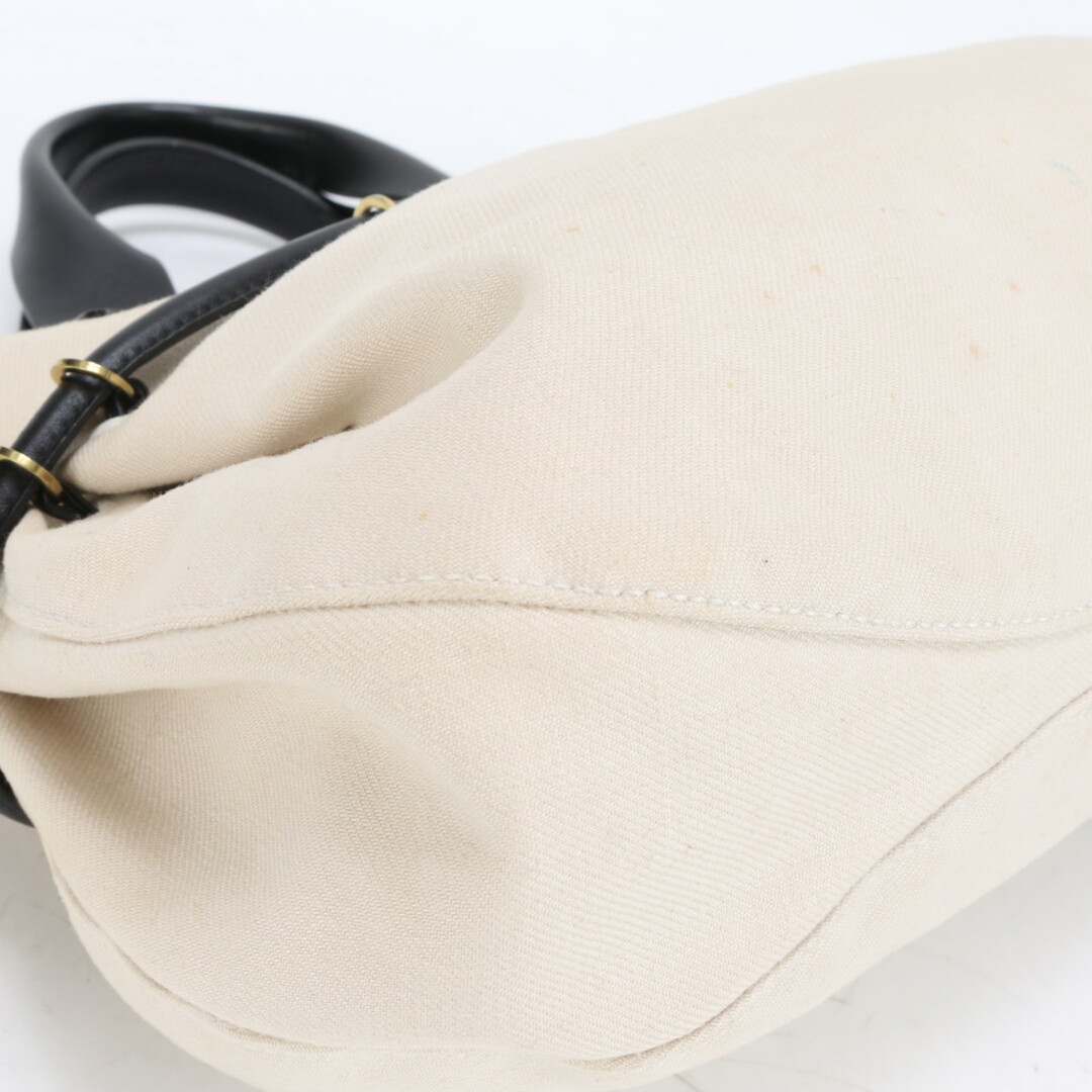 GUCCI - グッチ 95168 レザー キャンバス ハンドバッグ トート GUCCI - グッチ 95168 レザー キャンバス ハンドバッグ トート