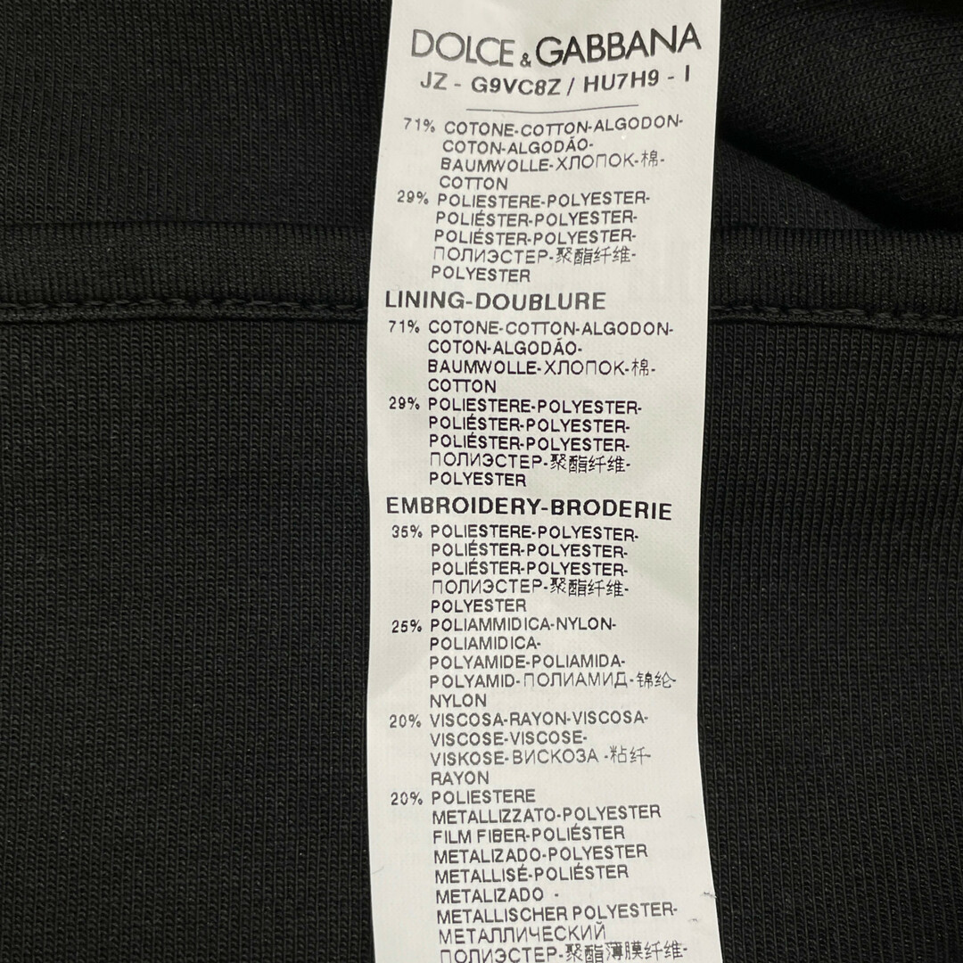 DOLCE&GABBANA - ドルチェアンドガッバーナ G9VC8Z ブラック ゴールド DOLCE&GABBANA - ドルチェアンドガッバーナ G9VC8Z ブラック ゴールド