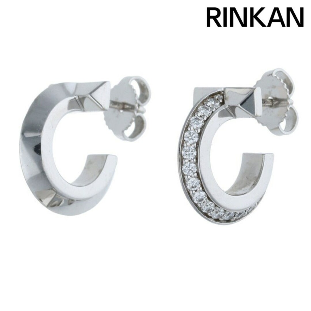 Tiffany & Co. - ティファニー Tワンフープ K18WGダイヤピアス Tiffany & Co. - ティファニー Tワンフープ K18WGダイヤピアス