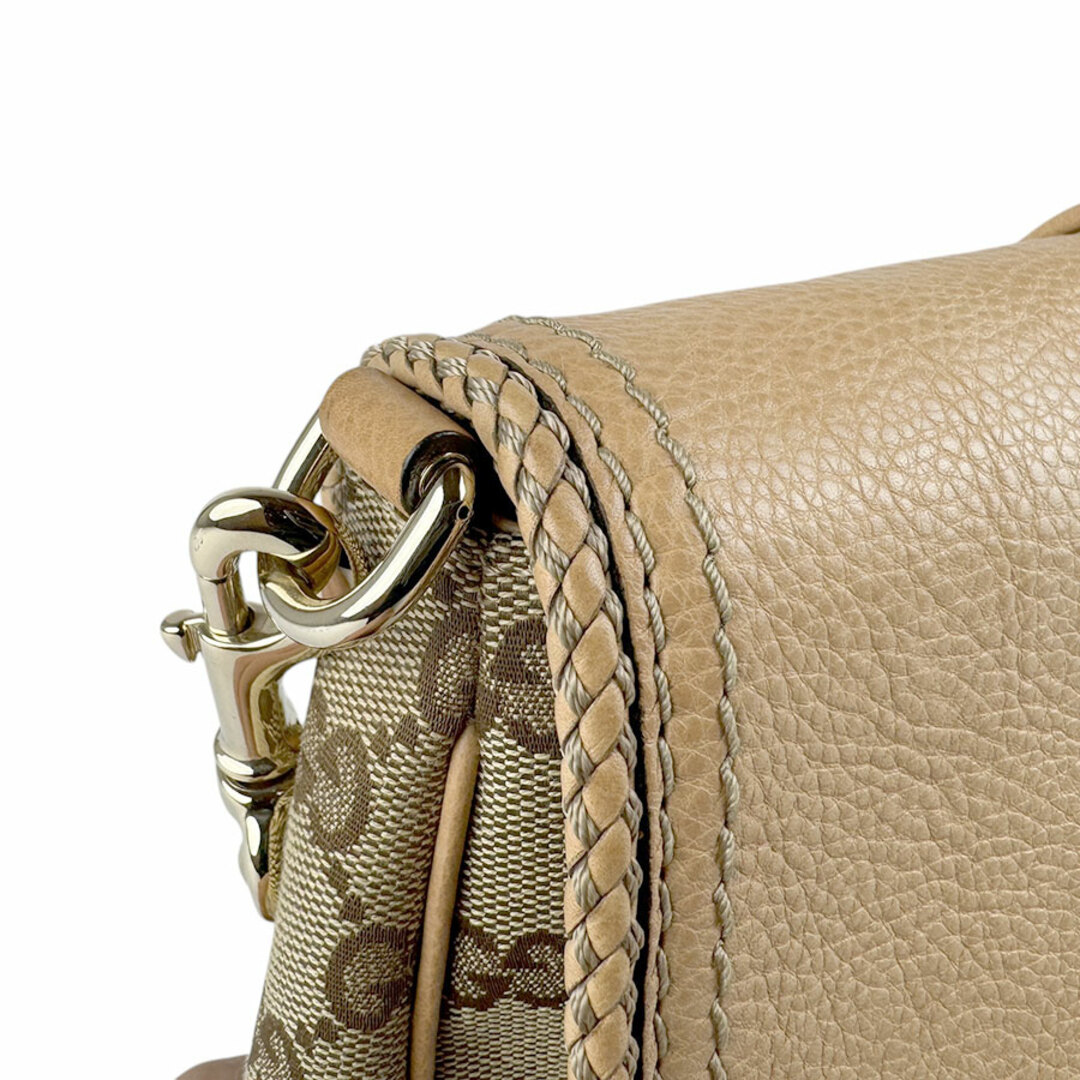 GUCCI - グッチ GUCCI ショルダーバッグ GGキャンバス/レザー GUCCI - グッチ GUCCI ショルダーバッグ GGキャンバス/レザー