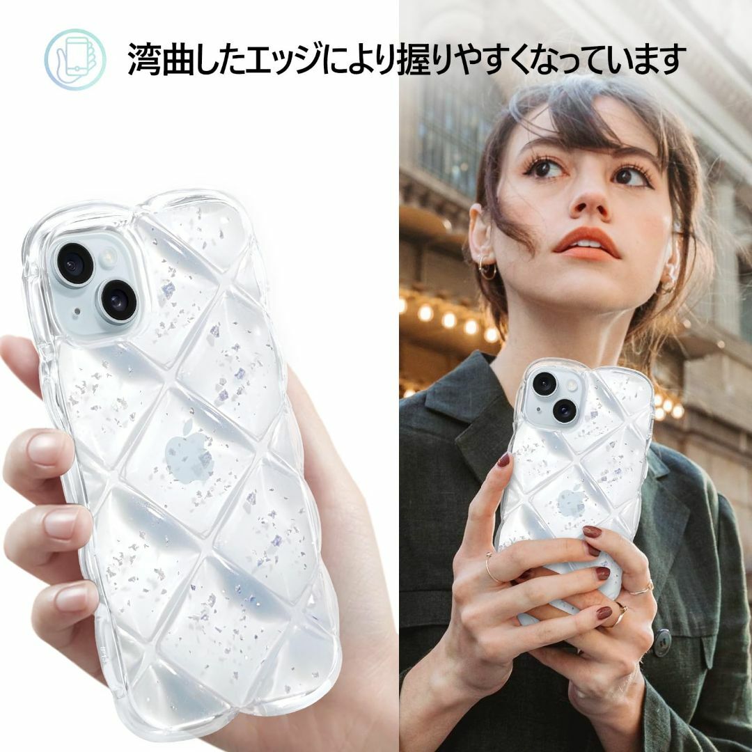 【色:クリア_サイズ:iPhone 15 6.1"】iPhone15 ケース ク スマホ/家電/カメラのスマホアクセサリー(その他)の商品写真