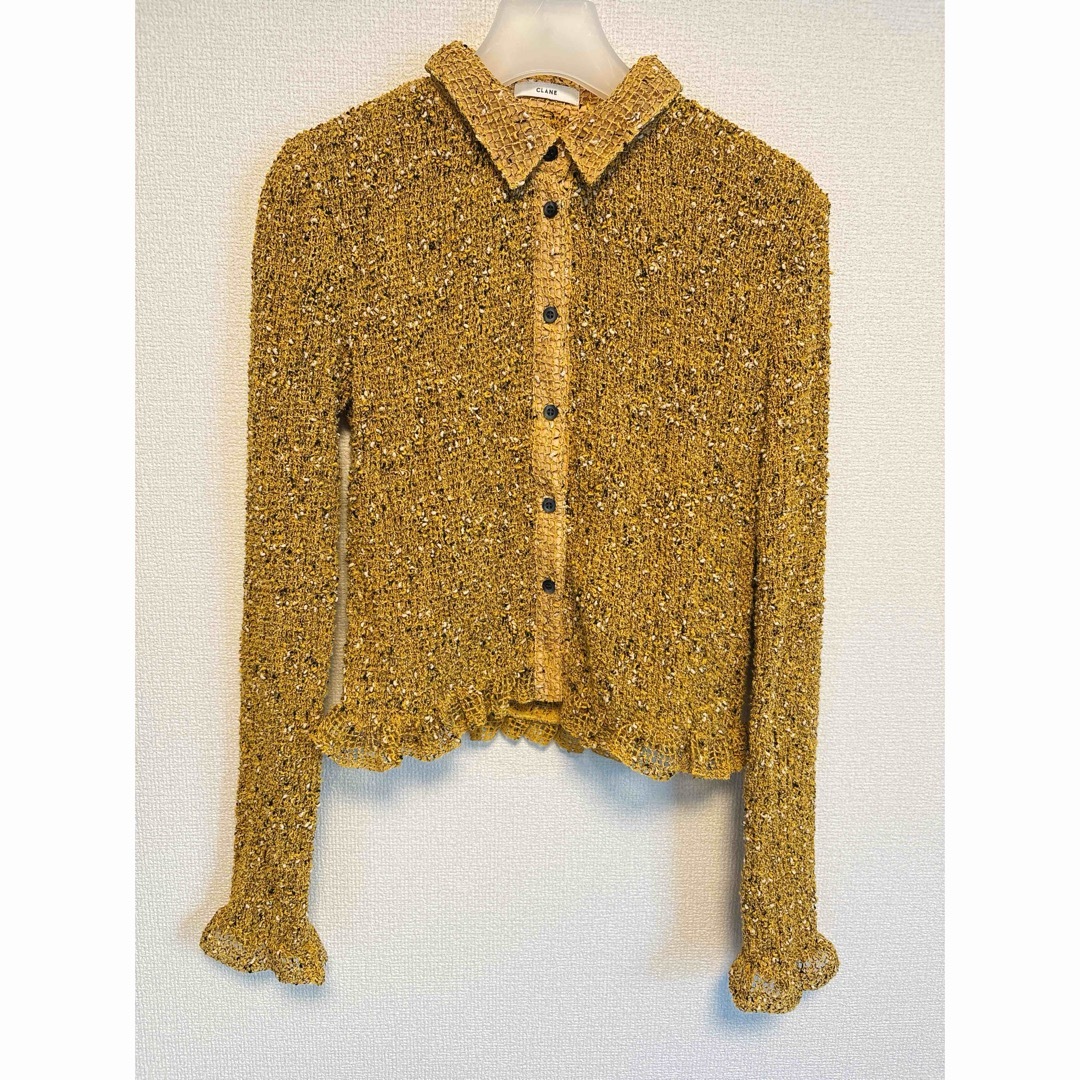 CLANE - MIX MESH GATHER SHIRT CLANEの通販 by saki's shop CLANE - MIX MESH GATHER SHIRT CLANEの通販 by saki's shop