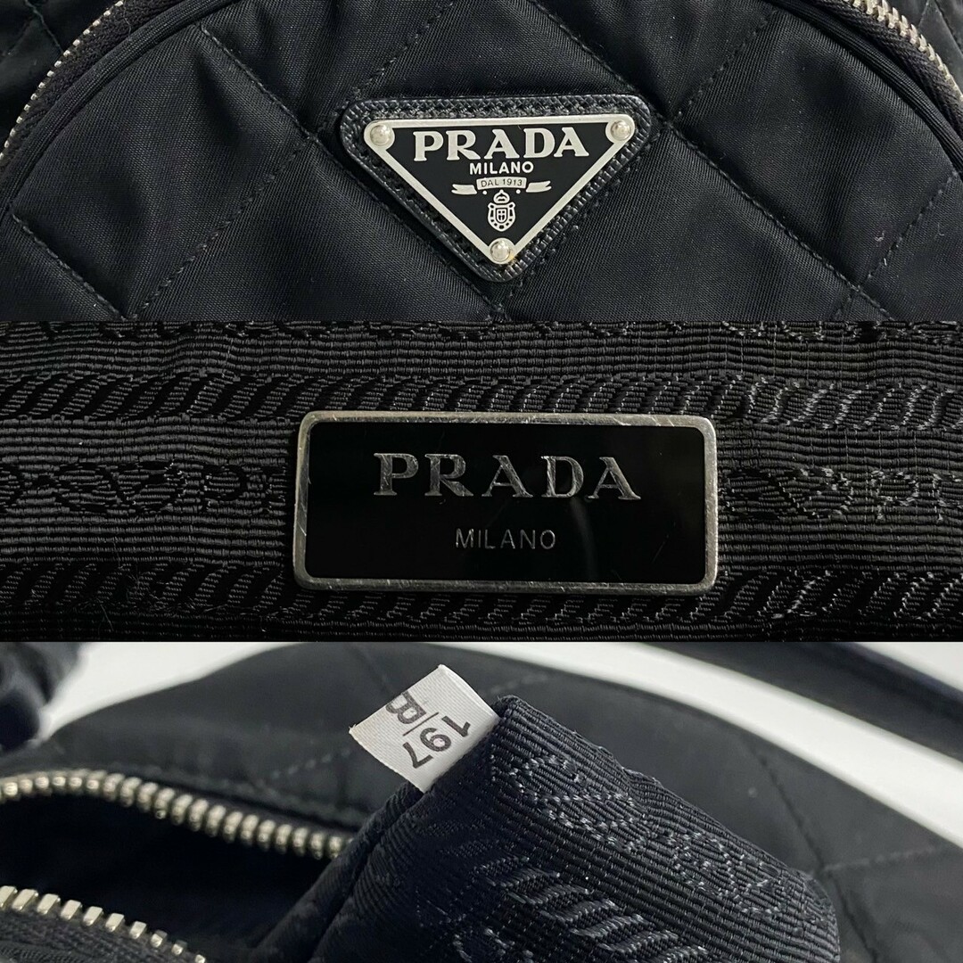 PRADA - 極 美品 PRADA プラダ 三角ロゴ 金具 キルティング PRADA - 極 美品 PRADA プラダ 三角ロゴ 金具 キルティング