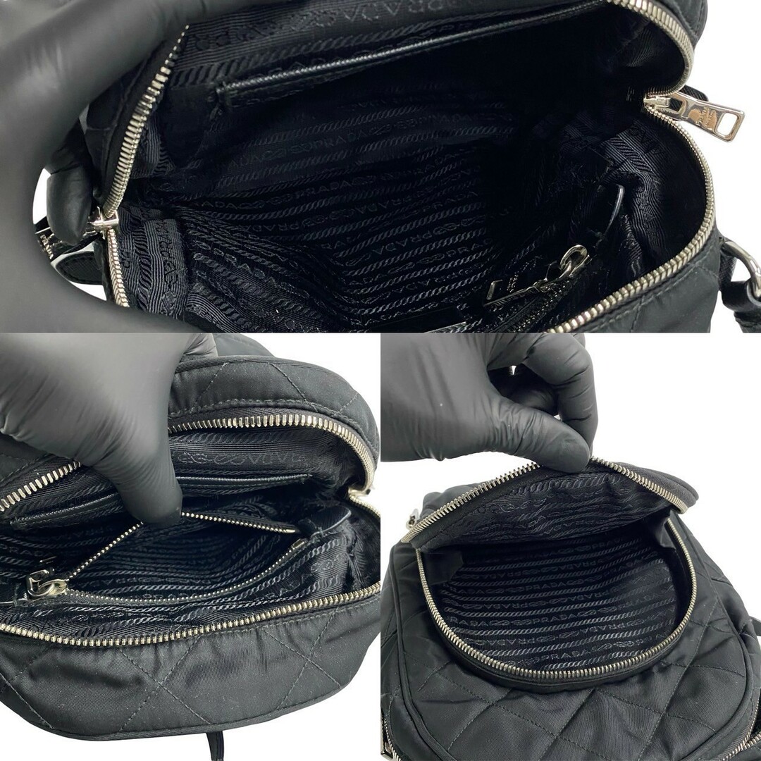 PRADA - 極 美品 PRADA プラダ 三角ロゴ 金具 キルティング PRADA - 極 美品 PRADA プラダ 三角ロゴ 金具 キルティング