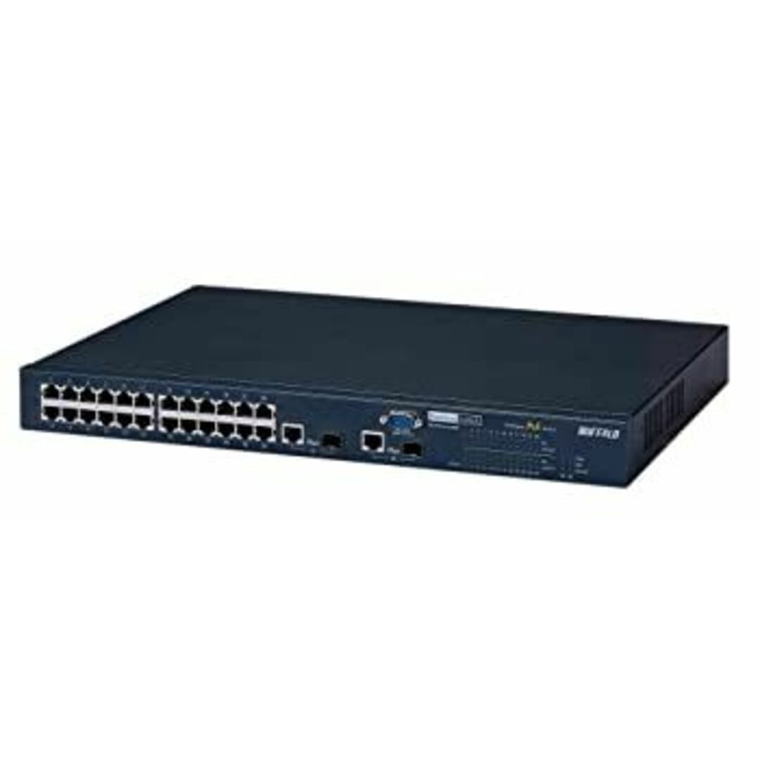 BUFFALO レイヤー2 Giga対応 インテリジェント PoE スイッチ 24ポートモデル BS-POE-2124GMR スマホ/家電/カメラのPC/タブレット(その他)の商品写真