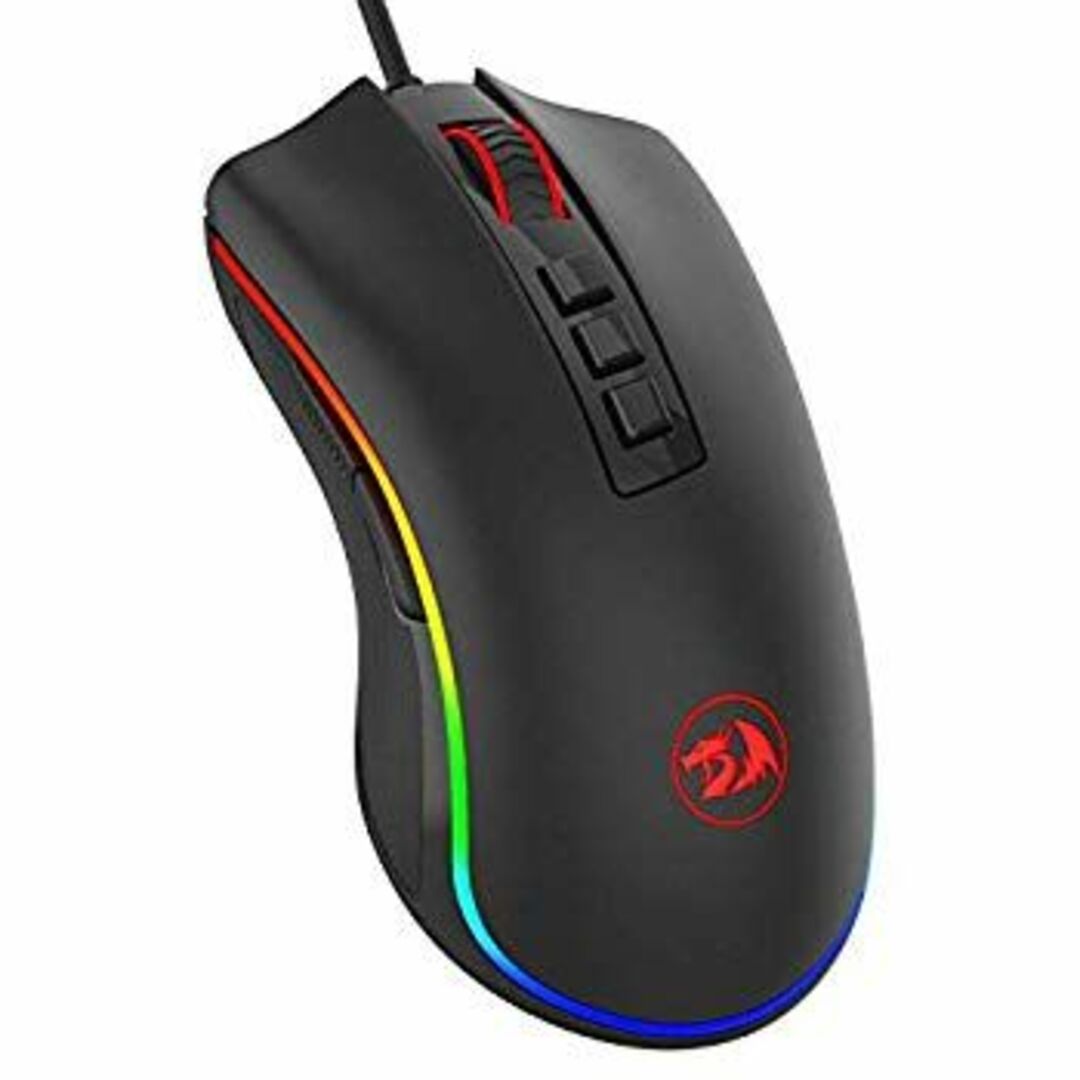 Redragon M711 ゲーミングマウス 7つのプログラム可能なボタン カスタマイズ・マクロ設定可能 プロゲーマー用 有線 USB マウス 光学式 5段階DPI n5ksbvb スマホ/家電/カメラのPC/タブレット(PC周辺機器)の商品写真