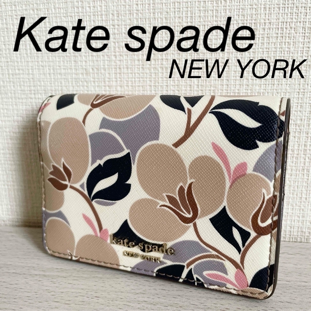 kate spade NEW YORK - 【美品】Kate spade パスケース付き二 kate spade NEW YORK - 【美品】Kate spade パスケース付き二