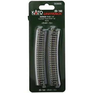 KATO Nゲージ 曲線線路 R481-15° 4本入 20-160 鉄道模型用品 cm3dmju(鉄道模型)