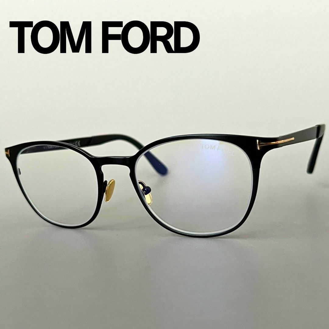 TOM FORD EYEWEAR - トムフォード メガネ ボストン 黒 金 TOM FORD EYEWEAR - トムフォード メガネ ボストン 黒 金