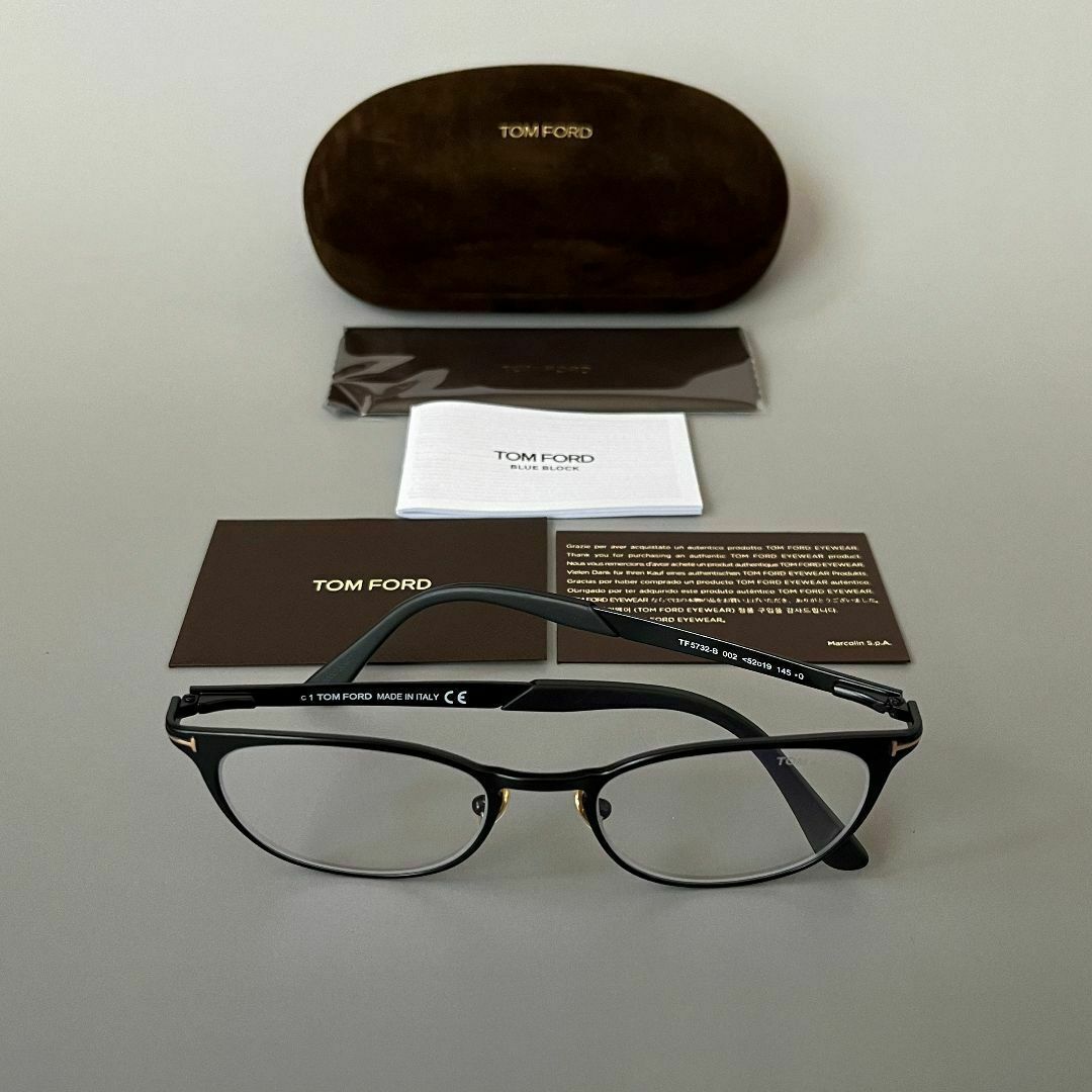 TOM FORD EYEWEAR - トムフォード メガネ ボストン 黒 金 TOM FORD EYEWEAR - トムフォード メガネ ボストン 黒 金