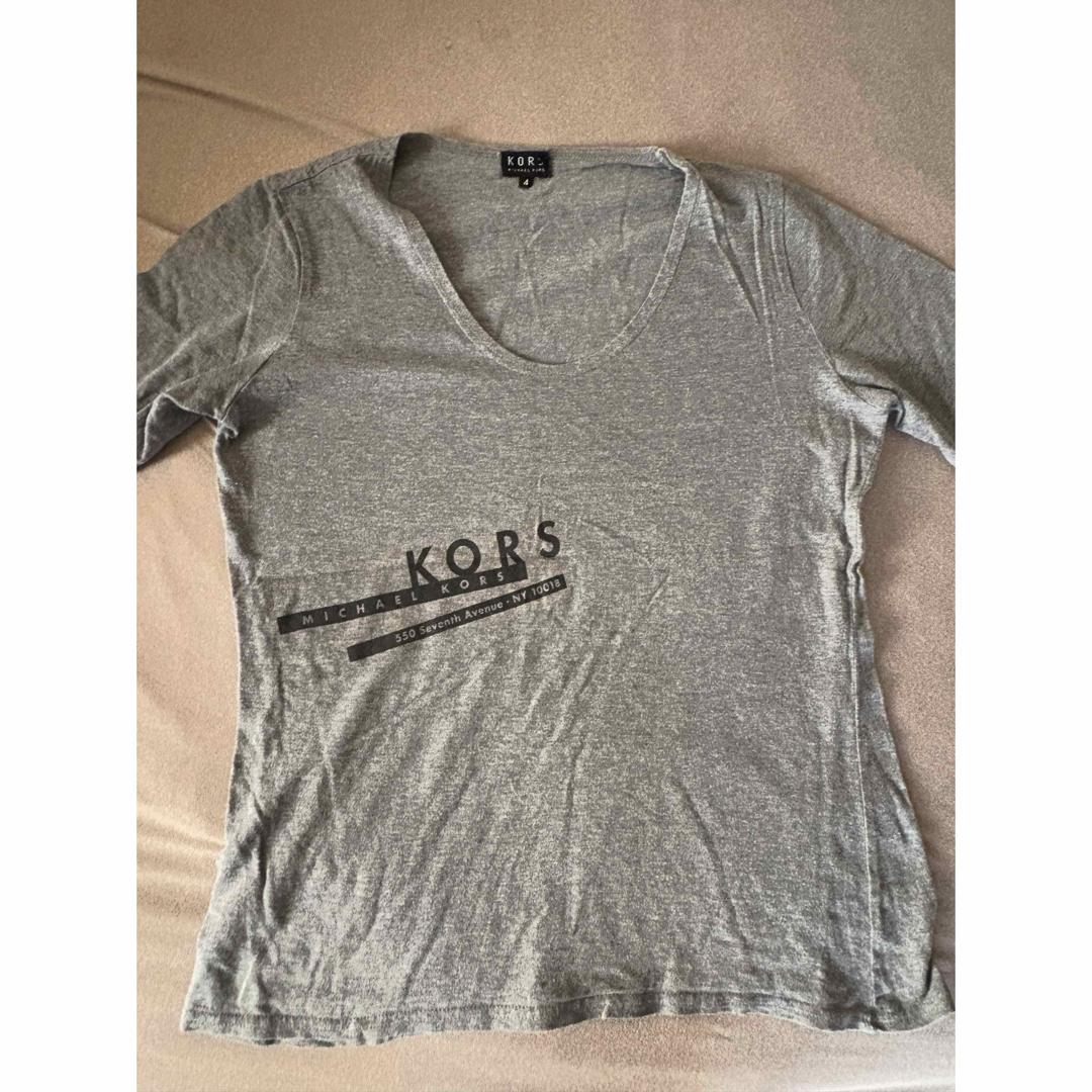 MICHAEL KORS - MICHAEL KORS グレー Vネック Tシャツ サイズ4 MICHAEL KORS - MICHAEL KORS グレー Vネック Tシャツ サイズ4