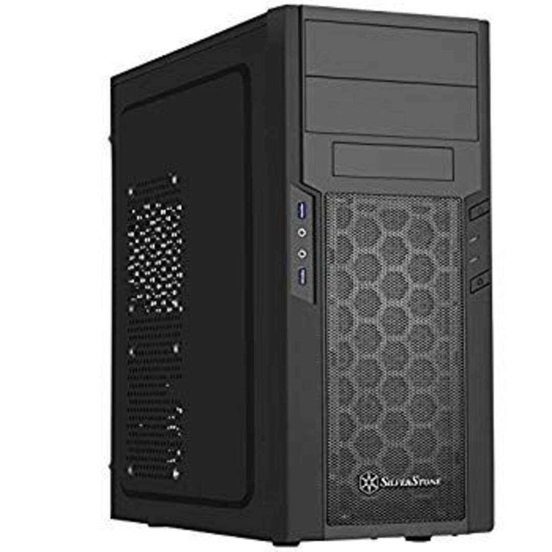 SilverStone PRECISIONシリーズ コンパクトATXケース ブラック SST-PS13B 日本正規代理店品 ggw725x スマホ/家電/カメラのPC/タブレット(PCパーツ)の商品写真