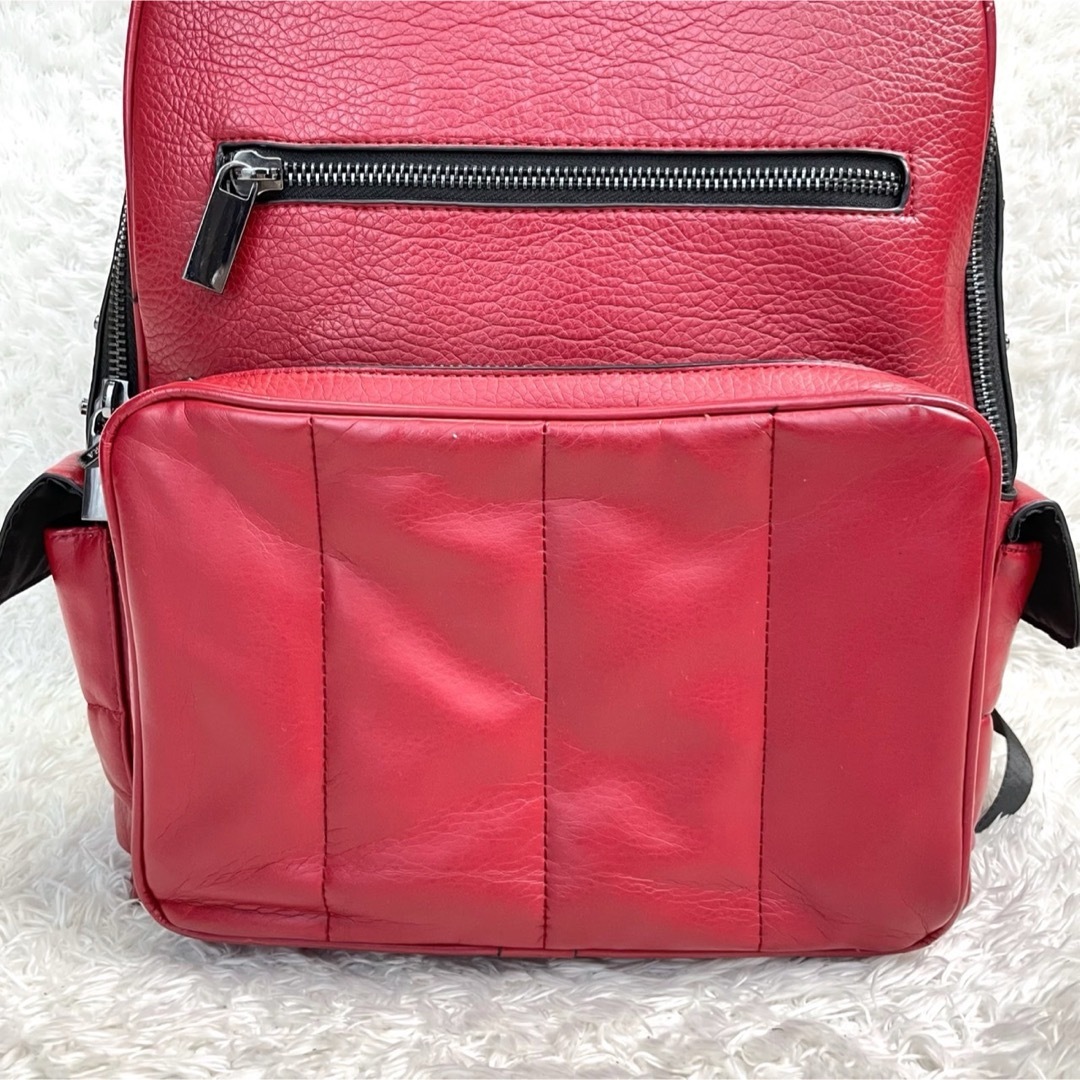 ZARA - 美品✨ZARA ザラ スタッズ リュック 大容量 赤 レッド ZARA - 美品✨ZARA ザラ スタッズ リュック 大容量 赤 レッド